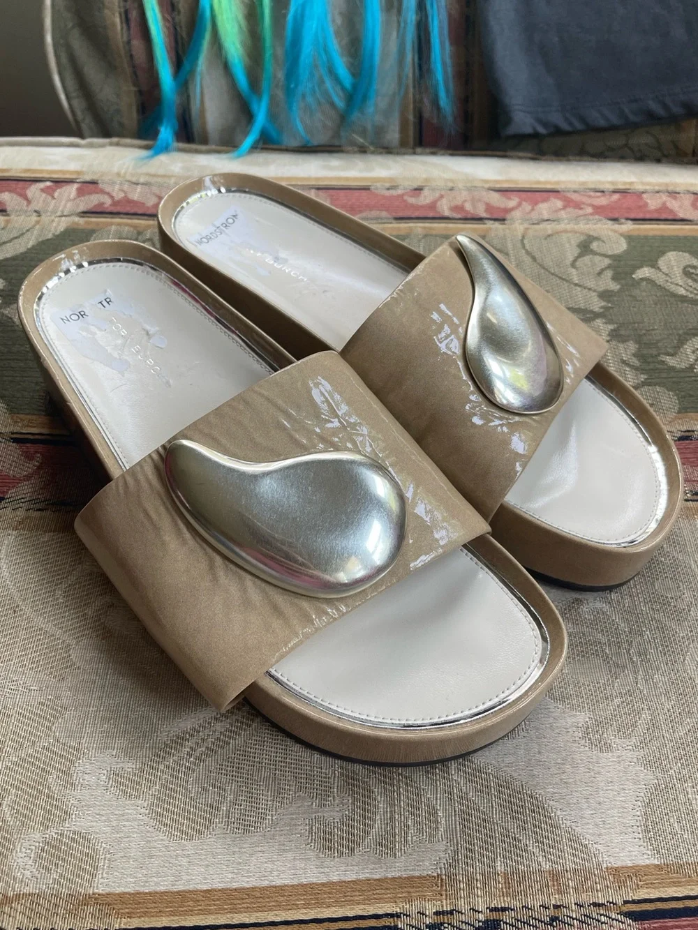 Tory Burch Patos Platform Slide Sandals . Size 7.5 Women N6-22